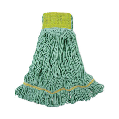 Boardwalk® EcoMop Head, Recycled Fibers, Large Size, Green, 12/Carton Wet Mop Heads - Office Ready