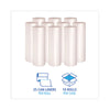 Boardwalk® High Density Industrial Can Liners Coreless Rolls, 45 gal, 16 mic, 40" x 48", Natural, Perforated, 25 Bags/Roll, 10 Rolls/CT HDPE Waste Can Liners - Office Ready