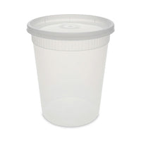 Pactiv Evergreen Newspring® DELItainer® Microwavable Container, 32 oz, 4 .55 Diameter x 5.55 h, Clear, Plastic, 240/Carton Takeout Food Containers - Office Ready