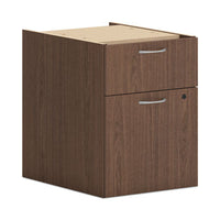 HON® Mod Support Pedestal, Left or Right, 2-Drawers: Box/File, Legal/Letter, Sepia Walnut, 15