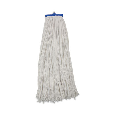 Boardwalk® Cut-End Lie-Flat Economical Mop Head, Economical Lie-Flat Head, Rayon Fiber, 32-Oz., White, 12/Carton Wet Mop Heads - Office Ready