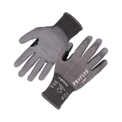 ergodyne® ProFlex 7071 ANSI A7 PU Coated CR Gloves, Gray, Small, 12 Pairs/Pack Work Gloves, Cut Resistant - Office Ready