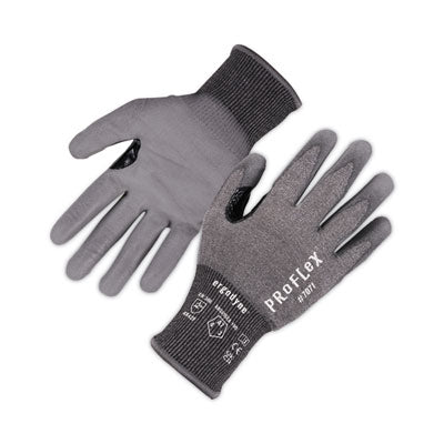 ergodyne® ProFlex 7071 ANSI A7 PU Coated CR Gloves, Gray, X-Large, 12 Pairs/Pack Work Gloves, Cut Resistant - Office Ready