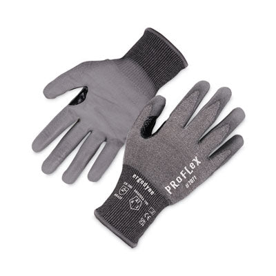 ergodyne® ProFlex 7071 ANSI A7 PU Coated CR Gloves, Gray, 2X-Large, 12 Pairs/Pack Work Gloves, Cut Resistant - Office Ready