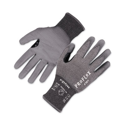 ergodyne® ProFlex 7071 ANSI A7 PU Coated CR Gloves, Gray, Medium, Pair Work Gloves, Cut Resistant - Office Ready