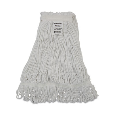 Boardwalk® Pro Loop Web/Tailband Mop Head, Rayon, #24 Size, White, 12/Carton Wet Mop Heads - Office Ready