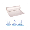 Boardwalk® High Density Industrial Can Liners Coreless Rolls, 45 gal, 16 mic, 40" x 48", Natural, Perforated, 25 Bags/Roll, 10 Rolls/CT HDPE Waste Can Liners - Office Ready