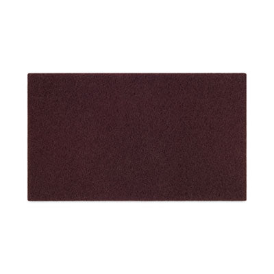 Boardwalk® Deep Scrub Pads, 28 x 14, Maroon, 10/Carton Scrub/Strip Floor Pads - Office Ready
