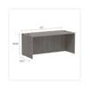 Alera® Alera® Valencia™ Series Straight Front Desk Shell, 65" x 29.5" x 29.63", Gray Desk Shells - Office Ready