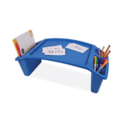 deflecto® Antimicrobial Lap Desk, Rectangular, 23.35w x 12d x 8.53h, Blue Lap Tables & Worksurfaces - Office Ready
