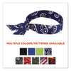 ergodyne® Chill-Its 6700 Cooling Bandana Polymer Tie Headband, One Size Fits Most, Navy Western Bandanas - Office Ready