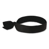 ergodyne® Chill-Its 6700 Cooling Bandana Polymer Tie Headband, One Size Fits Most, Black Bandanas - Office Ready