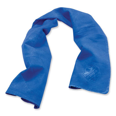 ergodyne® Chill-Its 6602 Evaporative PVA Cooling Towel, 29.5 x 13, One Size Fits Most, PVA, Blue, 50/Pack Cooling Towels - Office Ready