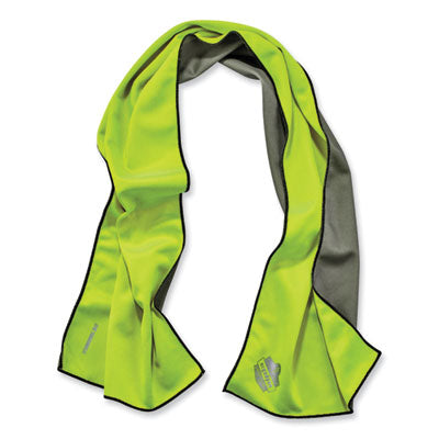 ergodyne® Chill-Its 6602MF Evaporative Microfiber Cooling Towel, 40.9 x 9.8, One Size Fits Most, Microfiber, Lime Cooling Towels - Office Ready