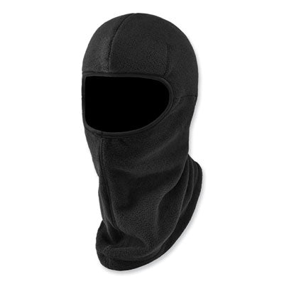 ergodyne® N-Ferno 6893Z Balaclava with Zipper for Bump Cap Insert, Polyester Fleece, One Size Fit Most, Black Thermal Hats/Liners - Office Ready