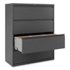 Alera® Lateral File, 4 Legal/Letter/A4/A5-Size File Drawers, Charcoal, 42" x 18.63" x 52.5" Lateral File Cabinets - Office Ready