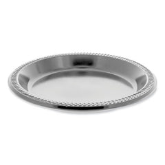 Pactiv Evergreen Meadoware Impact Plastic Dinnerware, Plate, 10.25" dia, Black, 500/Carton
