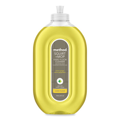 Method® Squirt + Mop Hard Floor Cleaner, 25 oz Spray Bottle, Lemon Ginger Scent Floor Cleaners/Degreasers - Office Ready
