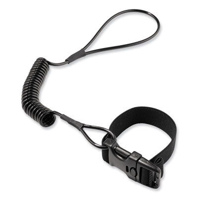 ergodyne® Squids 3157 Coiled Lanyard with Buckle, 2 lb Max Working Capacity, 12