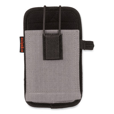 ergodyne® Squids® 5544 Phone Style Scanner Holster with Belt Clip and Loops, 1 Compartment, 3.75 x 1.25 x 6.5, Gray Hand Tool Organizer Holsters - Office Ready