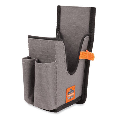 ergodyne® Squids® 5540 Handheld Barcode Scanner Holster with Belt Loop, Small, 2.75 x 3.5 x 7.3, Polyester, Gray Hand Tool Organizer Holsters - Office Ready