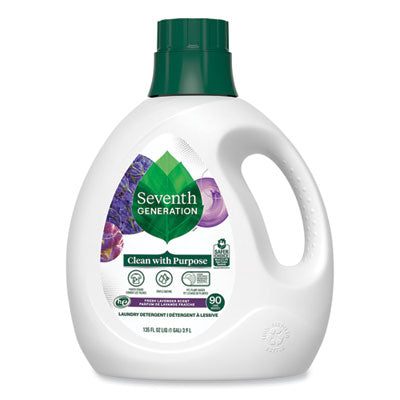 Seventh Generation® Natural Liquid Laundry Detergent, Fresh Lavender, 135 oz Bottle, 4/Carton Laundry Detergents - Office Ready