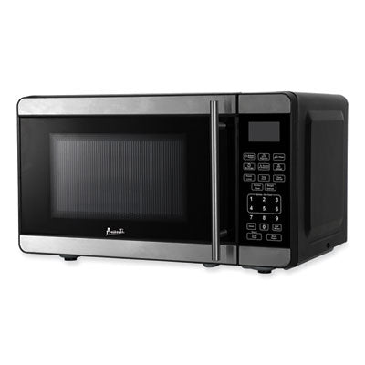 Avanti 0.7 Cubic Foot Microwave Oven, 700 Watts, Black/Stainless Steel Microwave Ovens - Office Ready