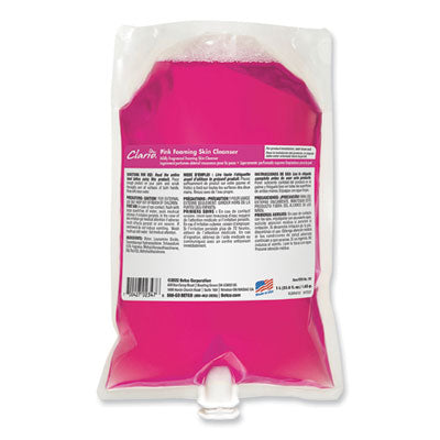 Betco® Pink Foaming Skin Cleanser, Fresh, 1,000 mL Refill Bag, 6/Carton Foam Soap Refills - Office Ready