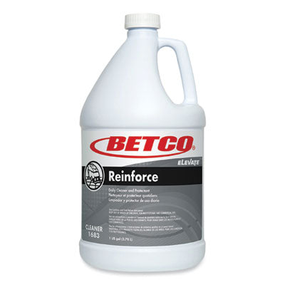 Betco® Reinforce Floor Cleaner and Protectant, Lemon Scent, 1 gal Bottle, 4/Carton Floor Cleaners/Degreasers - Office Ready