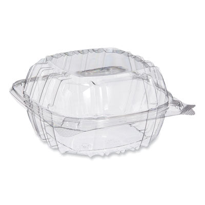Dart® ClearSeal Hinged-Lid Plastic Containers, 5.86 x 3.11, Clear, Plastic, 500/Carton Takeout Food Containers - Office Ready
