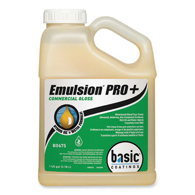 Betco® Emulsion® Pro+ Floor Finish and Sealer, 1 gal Bottle, 4/Carton Floor Finishes/Sealants - Office Ready
