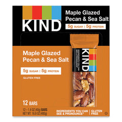 KIND Nuts and Spices Bar, Maple Glazed Pecan and Sea Salt, 1.4 oz Bar, 12/Box