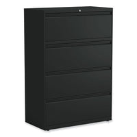 Alera® Lateral File, 4 Legal/Letter-Size File Drawers, Black, 36