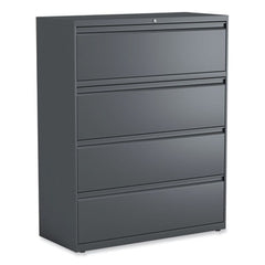 Alera® Lateral File, 4 Legal/Letter/A4/A5-Size File Drawers, Charcoal, 42" x 18.63" x 52.5"