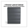 Alera® Lateral File, 4 Legal/Letter/A4/A5-Size File Drawers, Charcoal, 42" x 18.63" x 52.5" Lateral File Cabinets - Office Ready