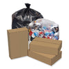 Pitt Plastics Eco Strong™ Can Liners, 60 gal, 1.35 mil, 38" x 58", Black, Perforated Roll, 100/Carton LDPE Waste Can Liners - Office Ready