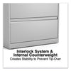 Alera® Lateral File, 2 Legal/Letter-Size File Drawers, Light Gray, 30" x 18.63" x 28" Lateral File Cabinets - Office Ready