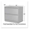 Alera® Lateral File, 2 Legal/Letter-Size File Drawers, Light Gray, 30" x 18.63" x 28" Lateral File Cabinets - Office Ready