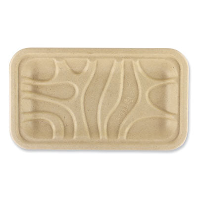 World Centric® Fiber Trays, 4.8 x 8.3 x 0.7, Natural, Paper, 500/Carton Food Trays - Office Ready