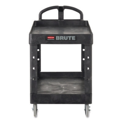 Rubbermaid® Commercial BRUTE Heavy-Duty Utility Cart, Plastic, 2 Shelves, 750 lb Capacity, 26