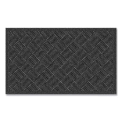 Apache Mills® Ecomat Crosshatch Entry Mat, 36 x 60, Charcoal Wiper Mats - Office Ready
