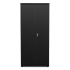 Alera® Economy Assembled Storage Cabinets, 4 Shelves, 30" x 15" x 66", Black