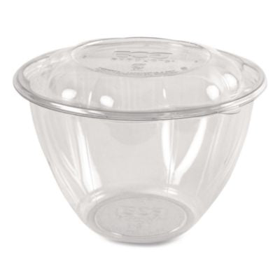 Eco-Products® Salad Bowls with Lids, 48 oz, Clear, Plastic, 150/Carton Takeout Food Containers - Office Ready