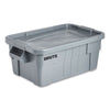 Rubbermaid® Commercial BRUTE® Tote with Lid, 14 gal, 27.5" x 16.75" x 10.75", Gray Covered Boxes & Bins - Office Ready
