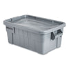 Rubbermaid® Commercial BRUTE® Tote with Lid, 14 gal, 27.5" x 16.75" x 10.75", Gray Covered Boxes & Bins - Office Ready