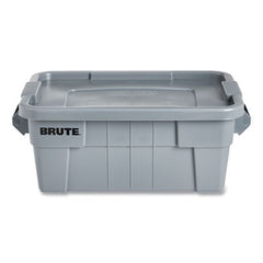 Rubbermaid® Commercial BRUTE® Tote with Lid, 14 gal, 27.5" x 16.75" x 10.75", Gray