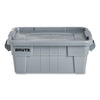 Rubbermaid® Commercial BRUTE® Tote with Lid, 14 gal, 27.5" x 16.75" x 10.75", Gray Covered Boxes & Bins - Office Ready