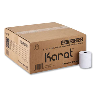 Karat® Thermal Paper Rolls, 3.13