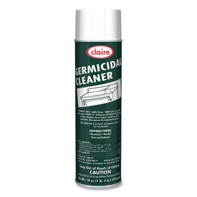 Claire® Germicidal Cleaner, Floral Scent, 19 oz Aerosol Spray Disinfectants/Cleaners - Office Ready