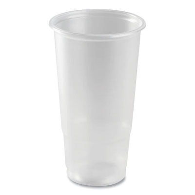 Karat® PolyPro (PP) Cups, 32 oz, Translucent, 600/Carton Cold Drink Cups, Plastic - Office Ready